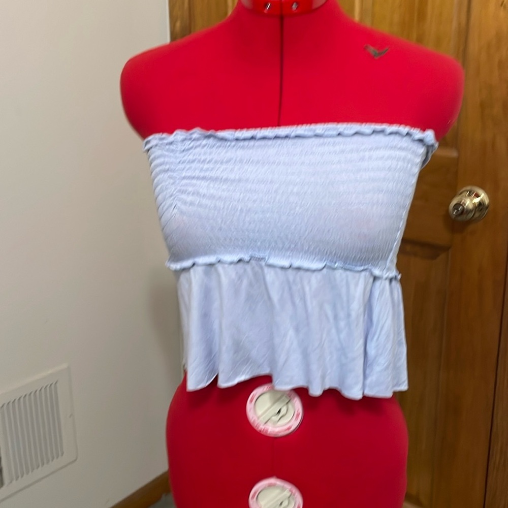 Hollister Light Blue Tube Top, Size Small
